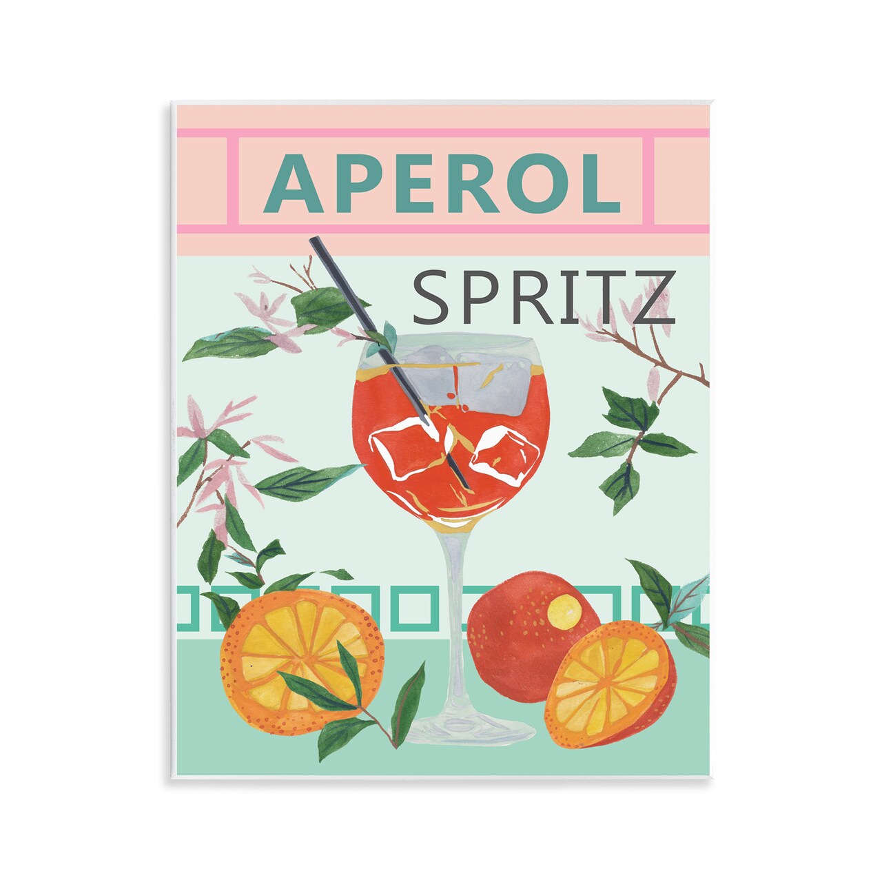 Stupell Industries Aperol Tropical Cocktail Wall Plaque Art Design by Melissa Wang